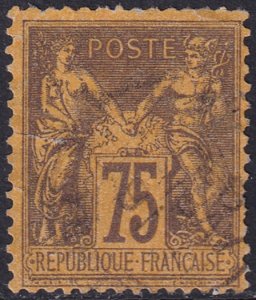 France 1890 Sc 102 used some damaged perfs