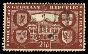 IRELAND Sc 139 F-VF/USED - 1949 2½p Leinster House - Sound