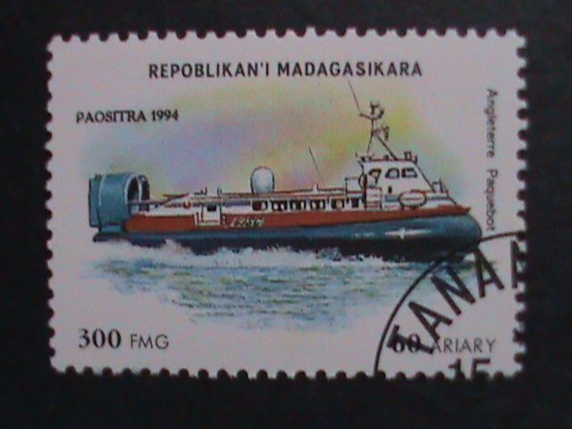 MADAGASCAR -1994  SC# 1248-54 MODERN SHIPS- USED STAMPS-HARD TO FIND VERY FINE