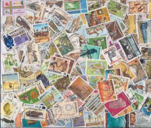 Botswana Stamp Collection - 100 Different Stamps