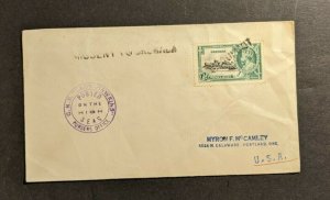 1936 CNS Lady Hawkins Sea Post Cover Grenada to Portland OR