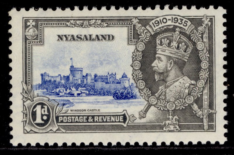 NYASALAND PROTECTORATE GV SG123, 1d ultramarine & grey, M MINT.