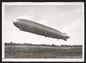 USA 1929 Germany Graf Zeppelin LZ127 Balkanfahrt Bukarest Bordpost RPPC  G107319