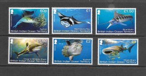 FISH - BRITISH INDIAN OCEAN TERRITORY #474-9  MNH