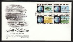 U.S. 1413a Anti Pollution 1970 Artcraft U/A FDC