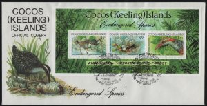 Cocos Islands 1992 FDC Sc 263 Cocos Buff-banded rail Sheet