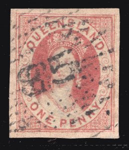 MOMEN: QUEENSLAND SG #1 1860 USED XF £800 LOT #67022*