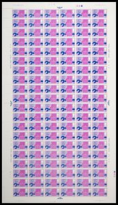 1969  Notable Anniversaries 1s Complete Sheet No dot UNMOUNTED MINT/MNH 