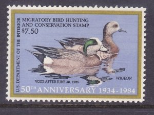 US RW51 MNH 1984 $7.50 Wigeon Duck Hunting Stamp