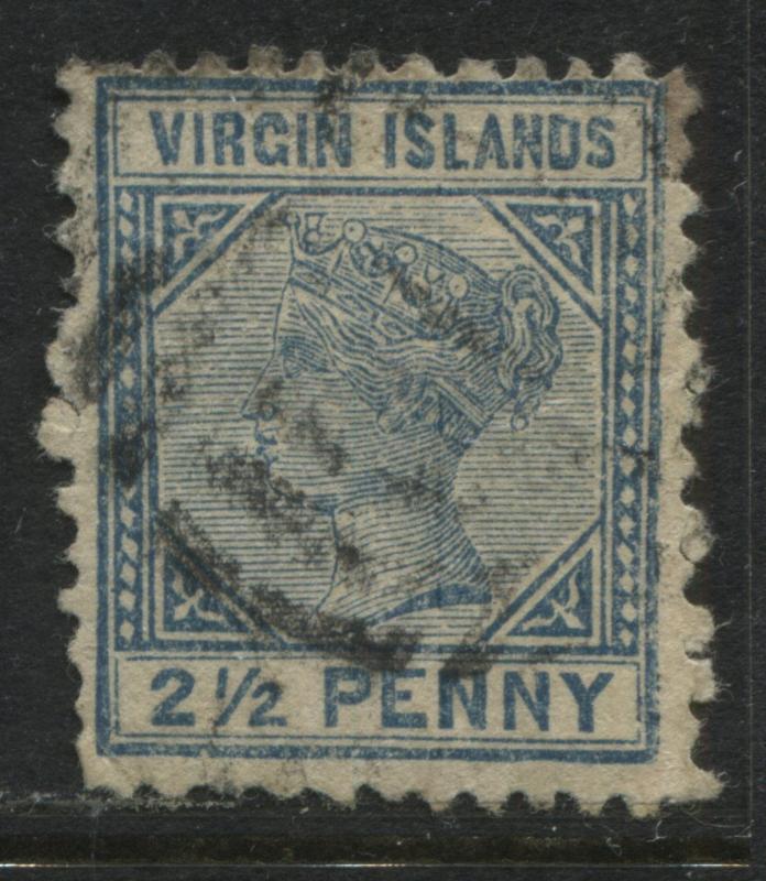 Virgin Islands QV 1884 2 1/2d ultra FORGERY