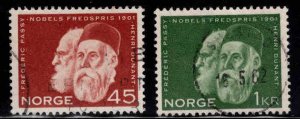 Norway Scott 401-2 used 1961 first Nobel Prize winner set