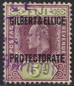 GILBERT & ELLICE ISLANDS 1911 KEVII 5D USED