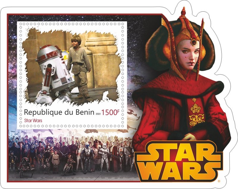 Stamps. Cinema  Space Star Wars Benin 2022 year 8 sheets perforated