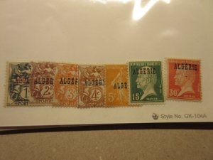 ALGERIA Scott 1, 2, 3, 4, 5, 10, 14 MINT HINGED Cat $5.60