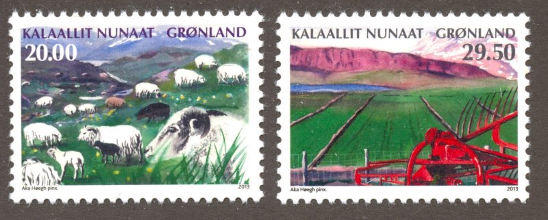 Greenland Scott 649-50 MNHOG - 2013 Agriculture Issue - SCV $18.25