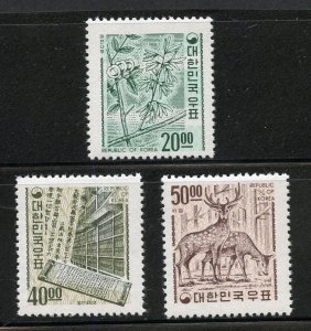 KOREA 1967 REDRAWN DEFINITIVES SCOTT #582/84 MINT NEVER HINGED