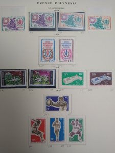 collection on pages French Polynesia 1968-70 PS: CV $238