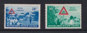 Netherlands  New Guinea  #43-44  MNH 1962  road safety