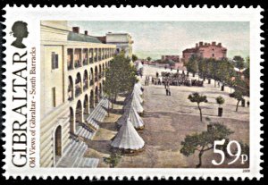 Gibraltar 1209, MNH, Old View of South Barracks