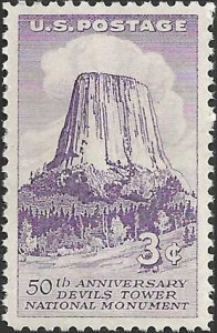 # 1084 MINT NEVER HINGED ( MNH ) DEVIL'S TOWER     XF+