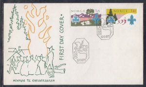 Norway Scott 656-7 FDC - Nordjamb '75