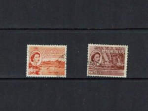 Mauritius: 1953, Queen Elizabeth  definitive 2.5 & & 5 Rupees, Fine used