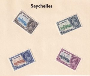 SEYCHELLES 1935, SG# 128-131, V F-MVLH Silver Jubilee, King George V