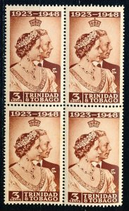 Trinidad & Tobago #64 Block of 4 Stains on Gum MNH