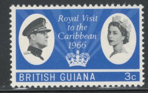 British Guiana 1966 Royal Visit Omnibus 3c Issue Scott # 299 MH