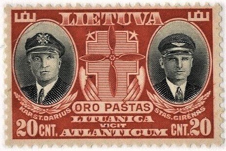 LITHUANIA  #C79 ,MINT NH AIRMAIL ON 102 CARD - 1934 - LITH027