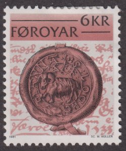 Faroe Islands 68 Seal and Text 1981