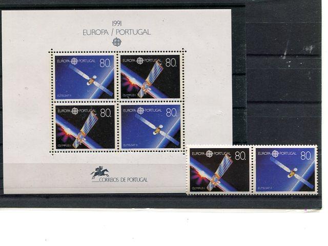 Portugal 1991  Europa mini sheet   Mint VF NH