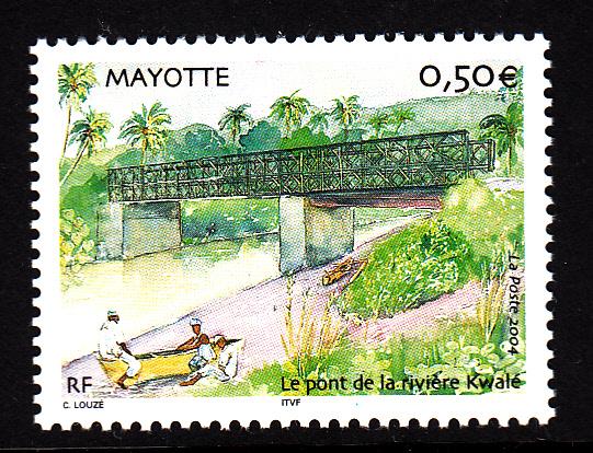 Mayotte MNH Scott #207 50c Kwale River Bridge