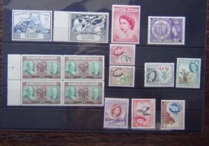 Southern Rhodesia 1949 UPU 1953 Coronation 1950 Diamond Jubilee 1953 values MNH