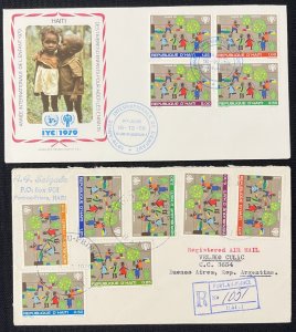 HAITI Covers Airmail x 9 Most To Switzerland MK7132