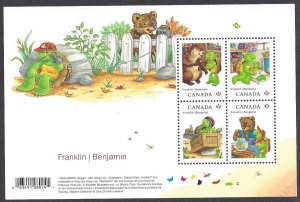 Canada #2541 MNH ss, Children's books, Franklin the turtle, issued 2012