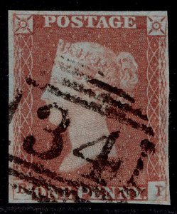 GB QV SG9, 1d pale red-brown PLATE 78, USED. Cat £45.