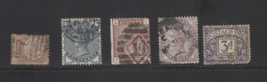 Great Britain Stamps 1880-1939 Queen Victoria Scott # 58,78,79,89,J29 Used