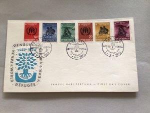 Republic Indonesia Refugee 1960 multi stamp postal cover 66225