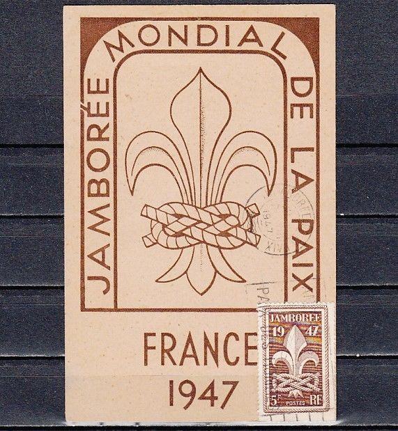 France, Scott cat. 587. 6th World Scout Jamboree issue on a Max. Card. ^