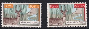 Guinea # 217-218, Waterbuck, Mint Hinged, 1/3 Cat.