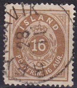 Iceland #12 F-VF Used  CV $65.00 (Z8154)