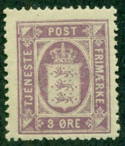 DENMARK #O6, Mint Never Hinged, Scott $45.50