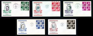 # 889 to 893 block of 4 unaddressed First Day Covers with Linprint cachet - 1940