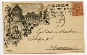 Souvenir of the Feasts of Pisa - Postcard of the Libreria Croce