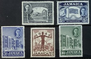 JAMAICA  GVI 1945 NEW CONSTITUTION PART SET UNMOUNTED MINT