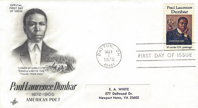 FDC – American Arts Issue Honoring Paul Laurence Dunbar, American Poet