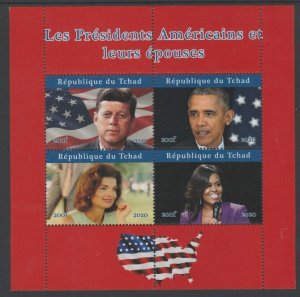 CHAD - 2020 - Pres & 1st Ladies - Perf 4v Sheet -Mint Never Hinged-Private Issue