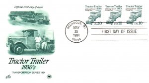 US 2458 Tractor Trailer PCS Artcraft Variety U/A FDC