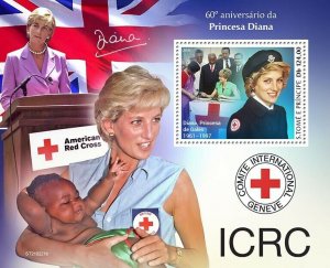 Sao Tome & Principe 2021 MNH Royalty Stamps Princess Diana Red Cross 1v S/S